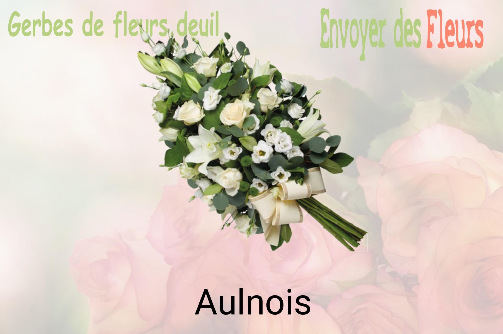 Gerbe de fleurs de deuil livrée à Aulnois